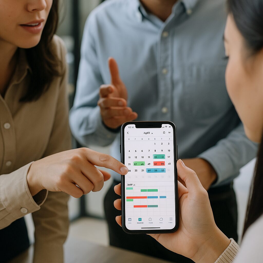 家族でTimeTreeのカレンダーを共有しているイメージ1