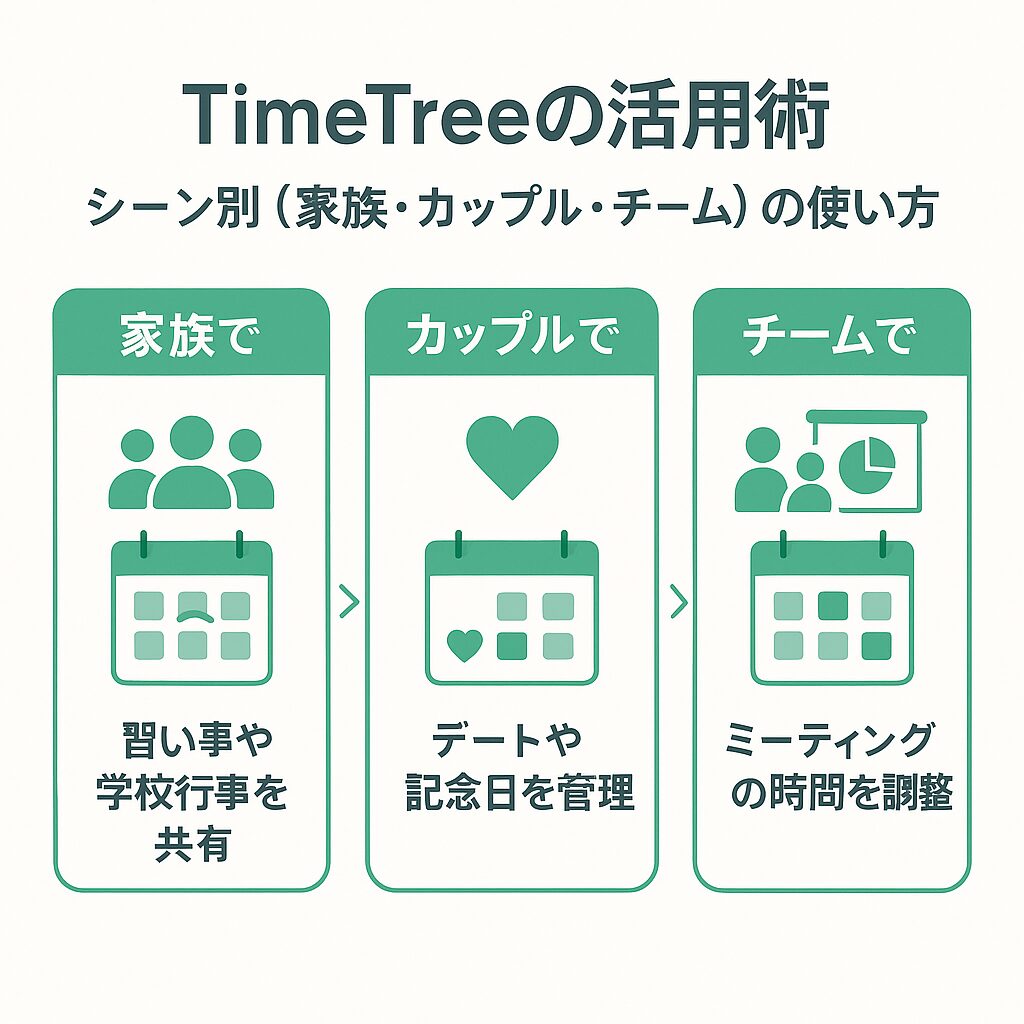 家族でTimeTreeのカレンダーを共有しているイメージ2