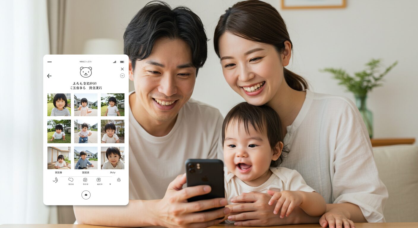 みてねアプリで楽しむ家族の様子