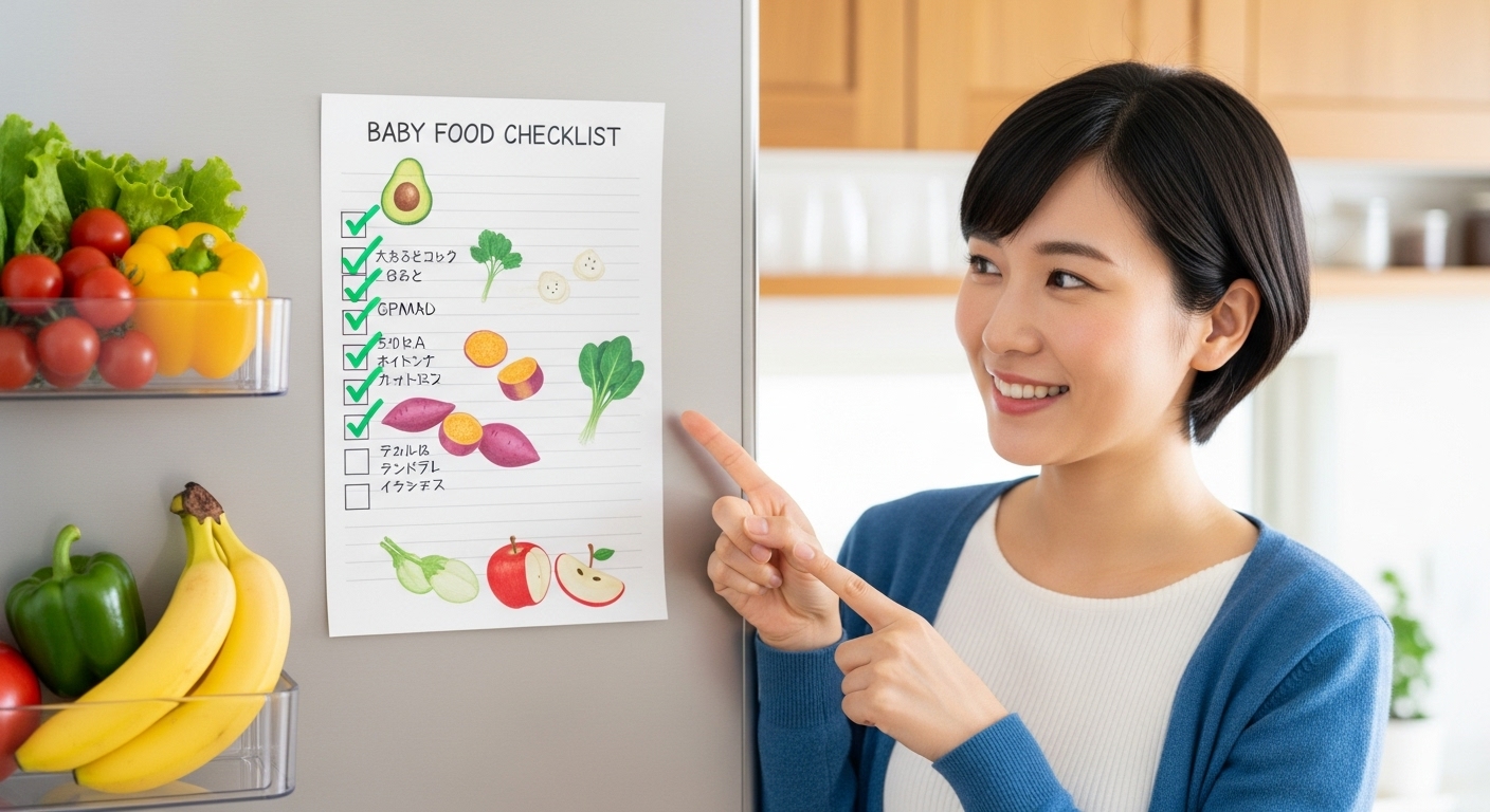 食品チェック表を確認している様子