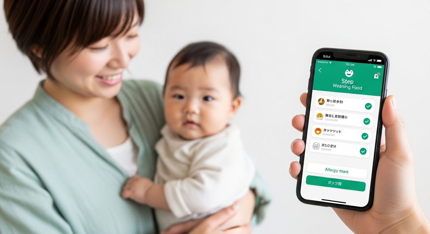 食品チェック表を使用している様子