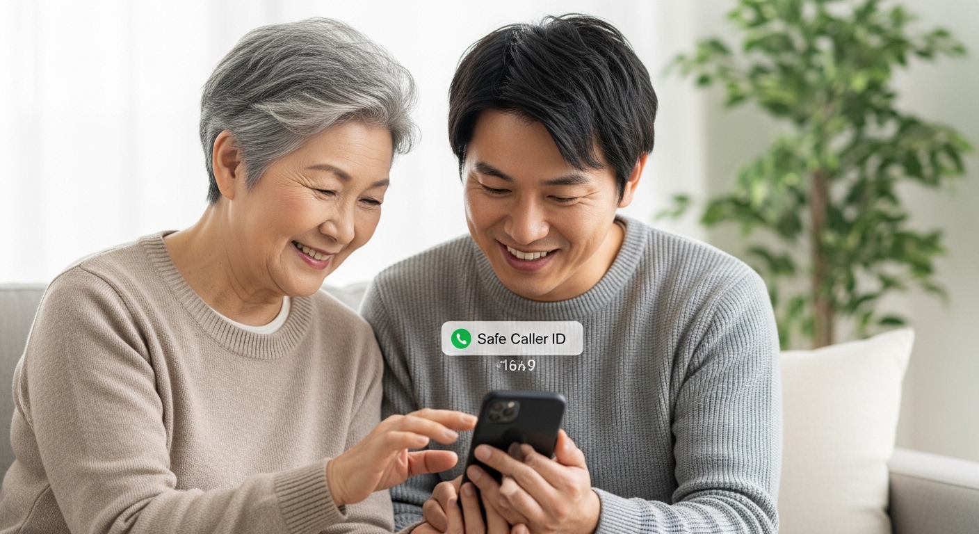 安心してスマホを利用しているイメージ