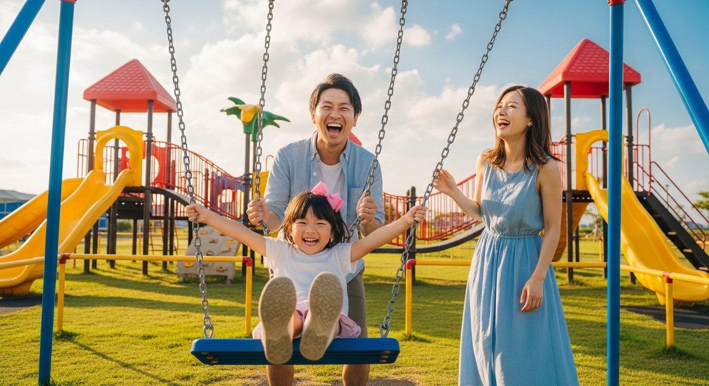 全力で楽しんでいるイメージ