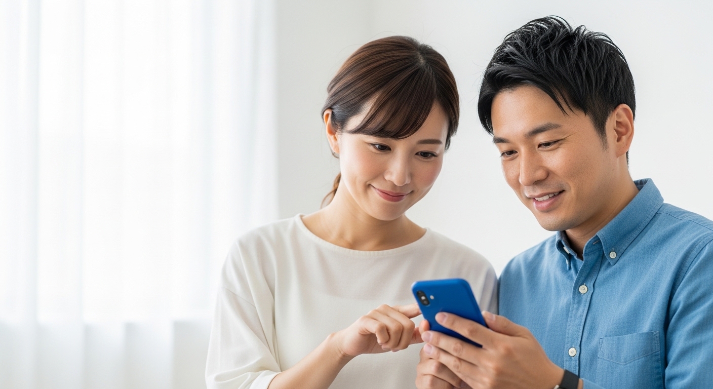 安心してスマホを眺める