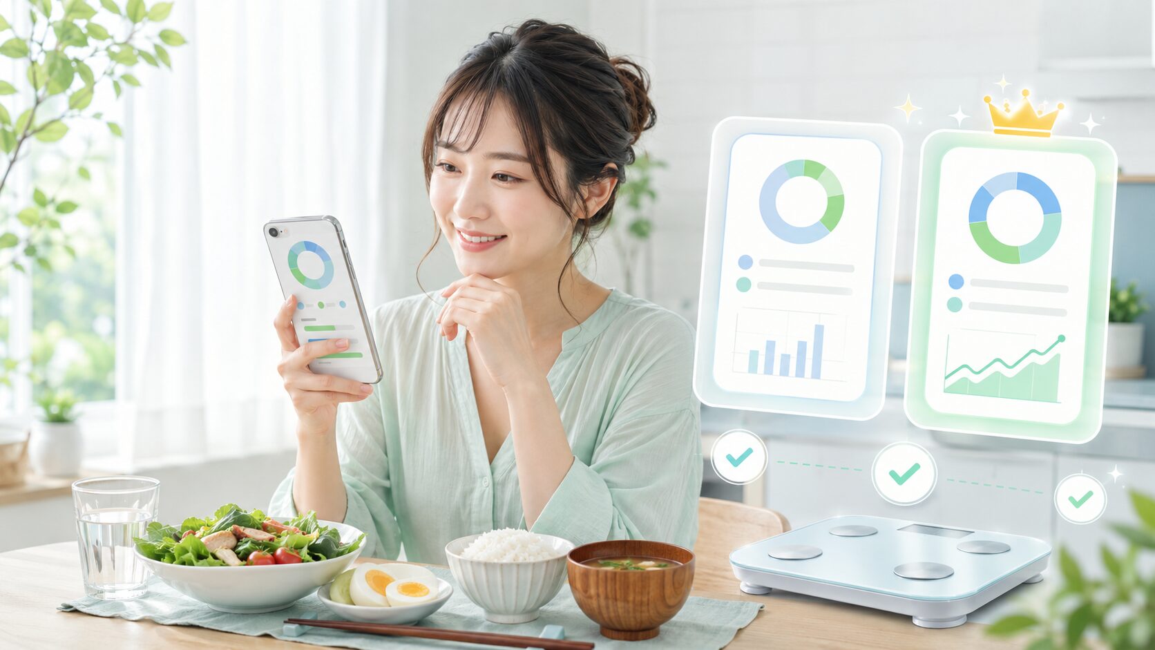 食事管理を考えているイメージ